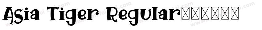 Asia Tiger Regular字体转换